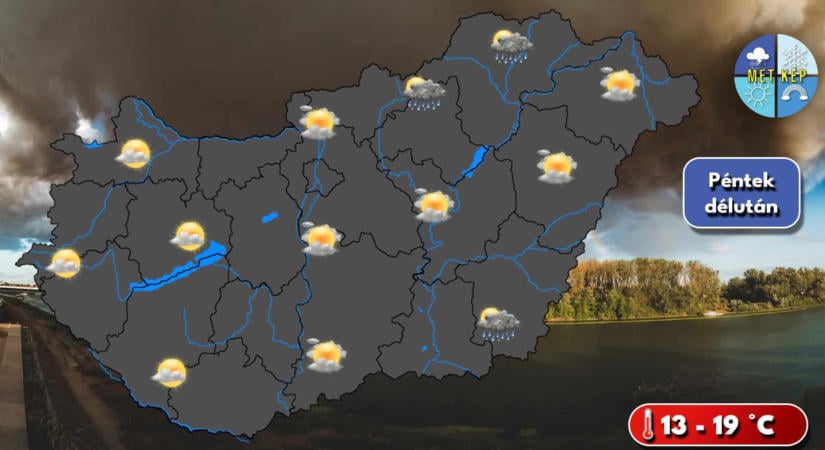 Pénteken még sok felhő lesz felettünk, helyenként még futó záporeső is előfordulhat