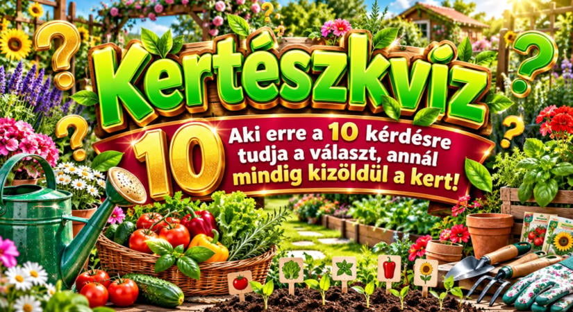 Kertészkvíz: Aki erre a 10 kérdésre tudja a választ, annál mindig kizöldül a kert!