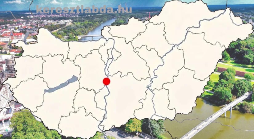 Földrajz feladat: Melyik iparvárost jelöli a piros pont a Dunán?