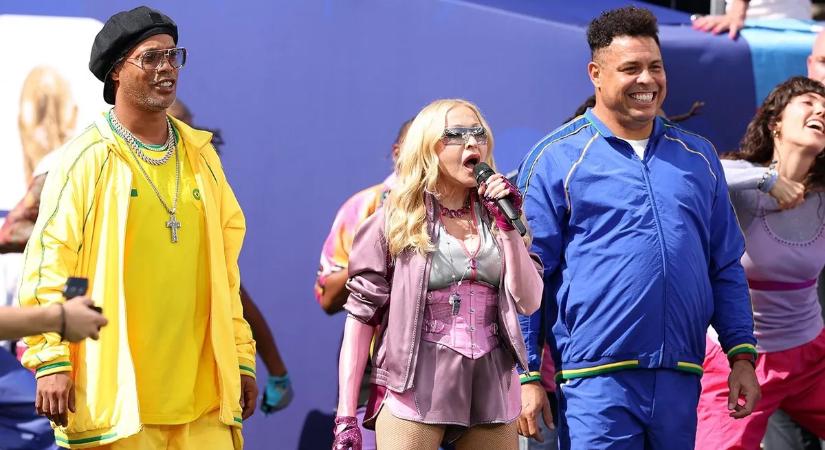 Madonna Ronaldinho és Ronaldo oldalán nyitotta, Shakira zárta – videón a vb-döntő félidei műsora