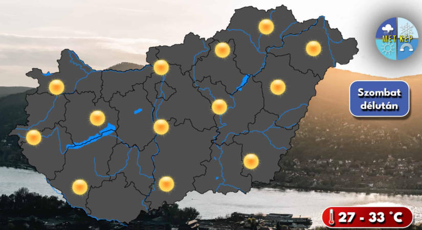 Szombaton szinte zavartalan lesz a napsütés