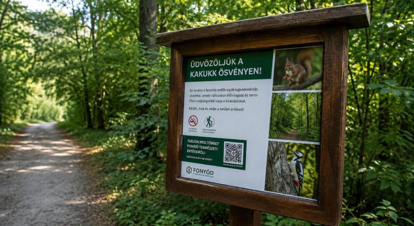 QR-kódos táblákat helyeztek ki Fonyód erdei sétaútjain - mondjuk telefon nélkül sem fogsz bóklászni