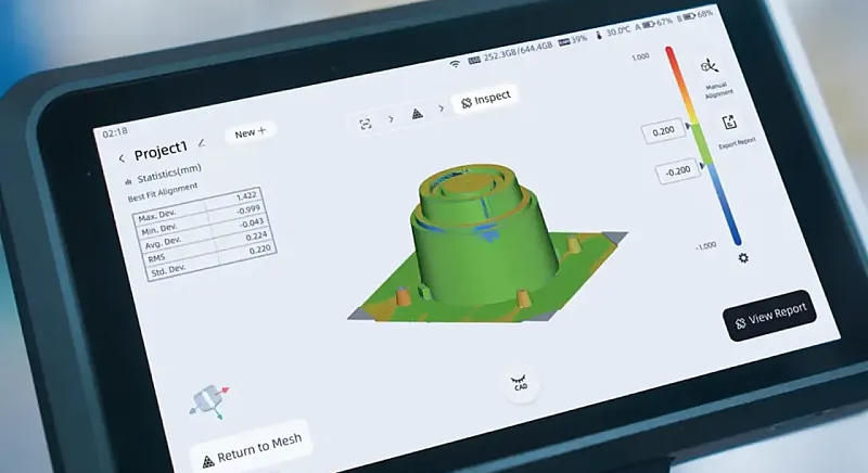 Már laptop sem kell a metrológiai 3D szkenneléshez