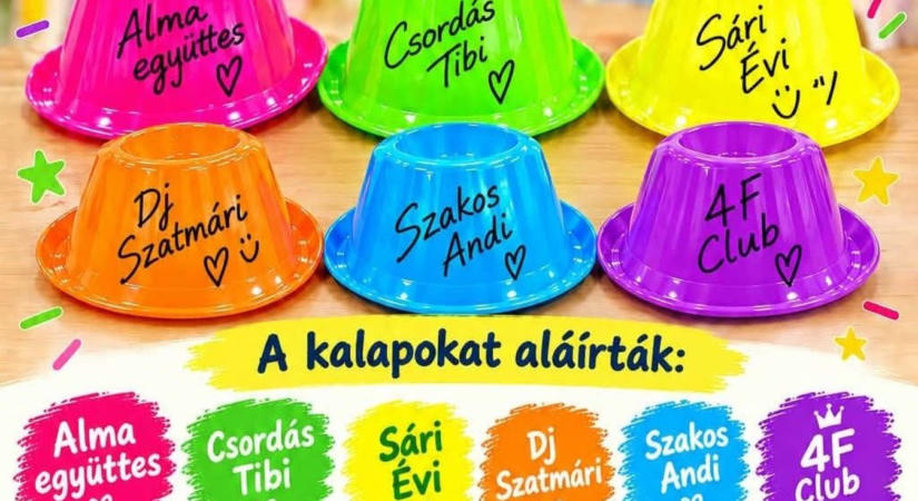 Écsen a falunap fellépőinek kalapjait árverezik el az óvoda támogatására