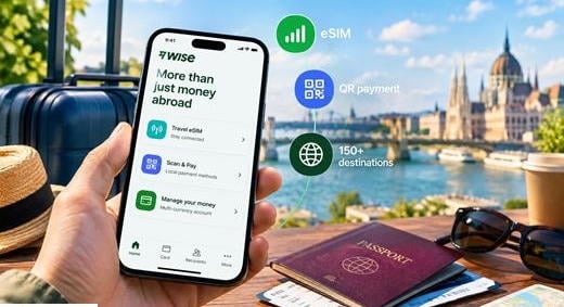 Utazós eSIM: a Wise a mobilnetet és a fizetést is egy alkalmazásba tereli