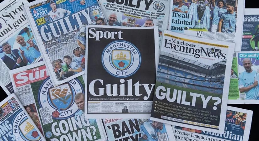 Premier League: az összes vádpontban bűnösnek találták a Manchester Cityt