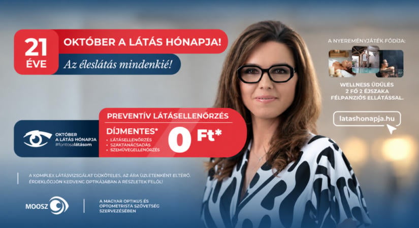 Homályos látás, fáradt szemek? Októberben díjmentesen ellenőriztethetjük a látásunkat