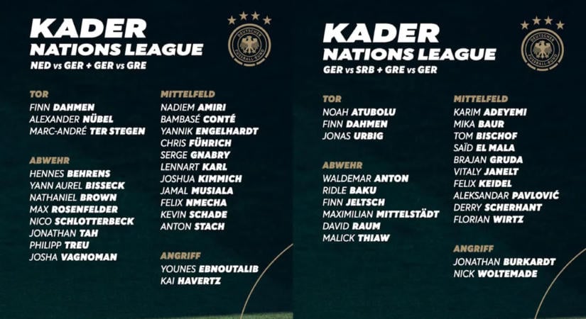 Jürgen Klopp 44 fős német keretet hívott össze az NL-meccsekre