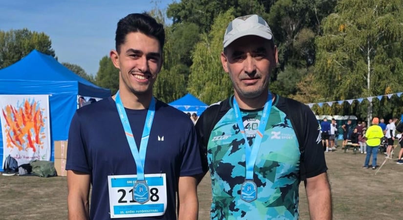 Egri Futó és Triatlon Klub: apa és fia Győrben éremekkel hangolt a Budapest Maratonra