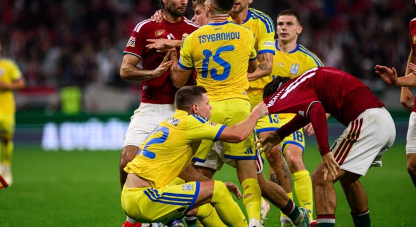 Szoboszlai meglökte az ukrán játékost, majd elszaladt megigazítani a haját, aztán jött a balhé