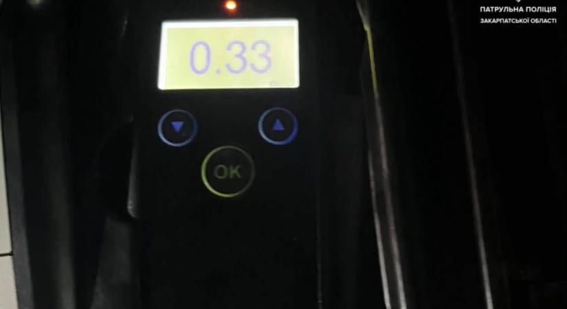 0,33 ezrelékes alkoholszinttel vezetett egy férfi a megyeszékhely közelében