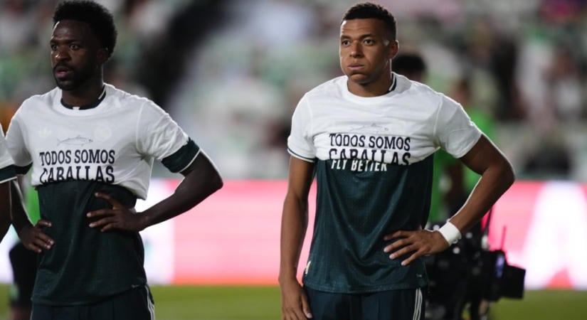 Mbappé és Vinícius azzal okozott felzúdulást, hogy feltűrték a pólójukat