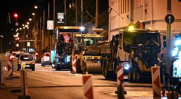 Éjszakai aszfaltozás kezdődik Egerben, több forgalmas útszakaszon is korlátozásokra kell számítani