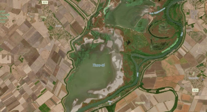 Műholdképen is drámai a Tisza-tó vízhiánya