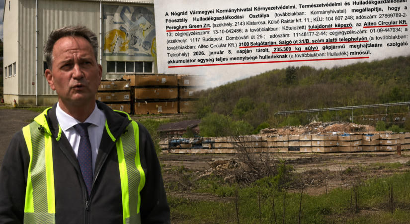 Évekig tároltak a szabadban 600 tonna akkumulátort egy salgótarjáni hulladéktelepen