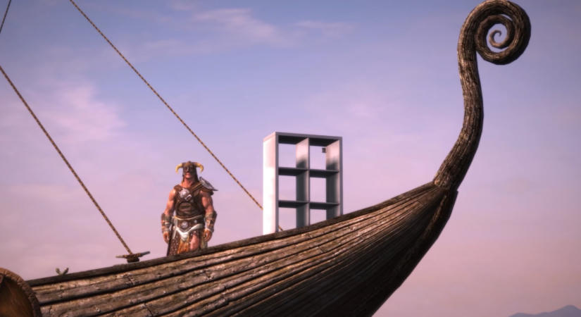 Berobbant a Skyrim legfurcsább hőse, íme KALLAX, a beszélő IKEA-polc