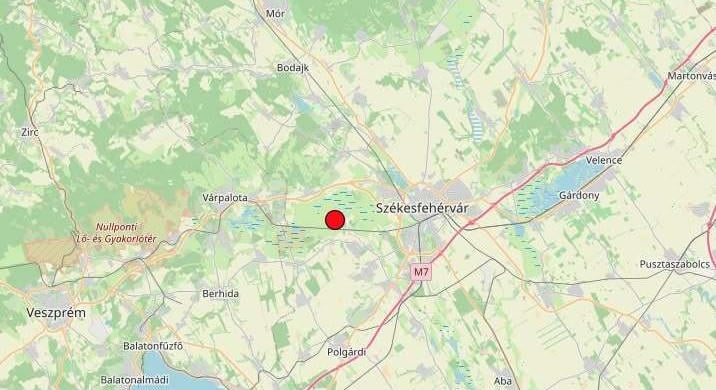 Kisebb földrengés volt Székesfehérvár közelében