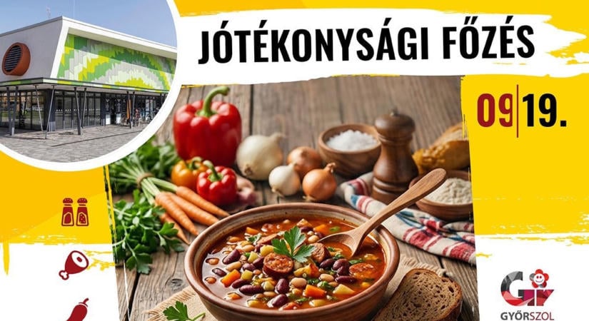 Ismét jótékonysági főzést szerveznek a győri Vásárcsarnoknál