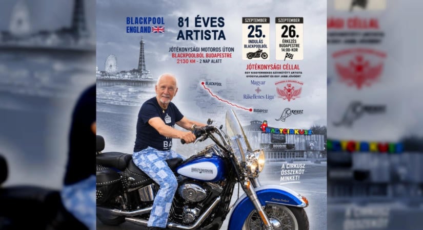 Guinness-rekordkísérlet: Blackpoolból motorozott Budapestre Endrész László