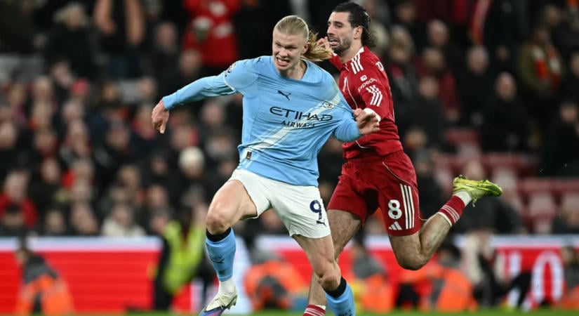 Haaland nem felejt: Szoboszlainak üzent a Liverpool–City rangadó előtt
