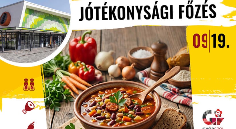 Jótékonysági főzés és családi programok várják a győrieket szombaton a vásárcsarnokban
