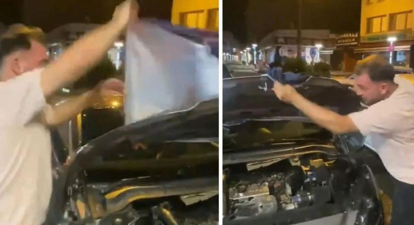 Kimaxolta a csalódottságát a Trabzon-szurkoló: Lekaparta autójáról a bukott edző tiszteletére készült dekorációt - videó
