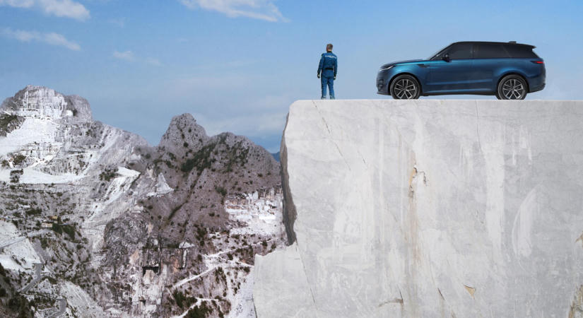 Így jutott fel a carrarai márványbánya tetejére a Range Rover Sport