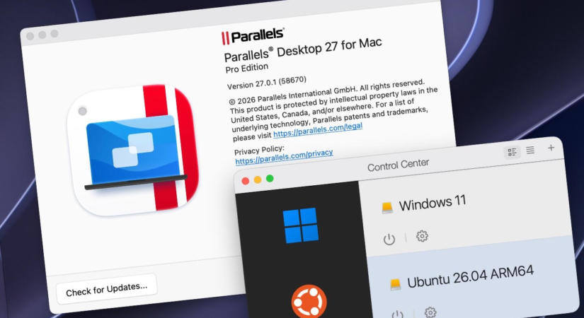 Parallels Desktop 27 teszt: Windows és Linux alkalmazások Macen, gyorsabb grafikával