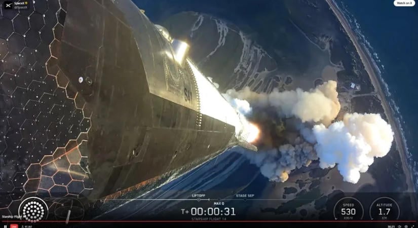 Először jutott Föld körüli pályára a SpaceX Starshipje