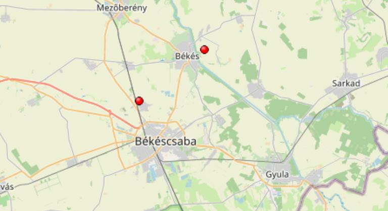 Földrengés volt Békéscsaba térségében