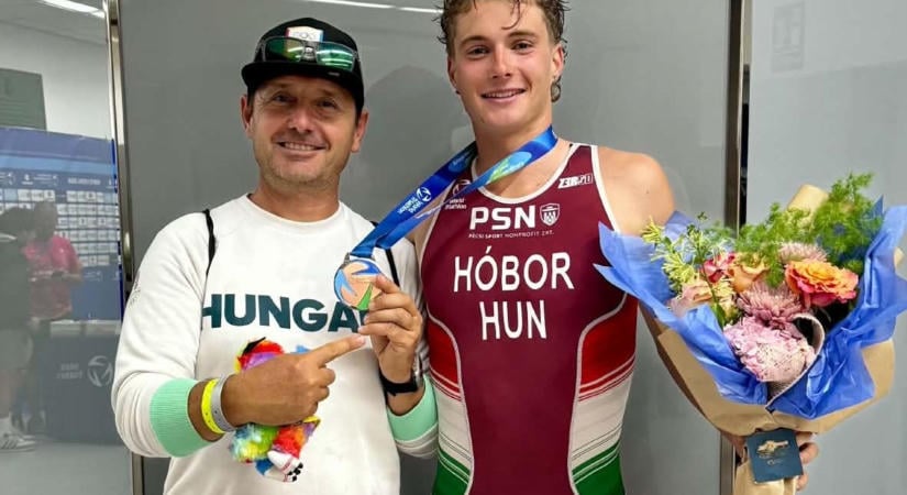 A pécsi triatlonos, Hóbor Zalán világbajnoki bronzérmes lett!