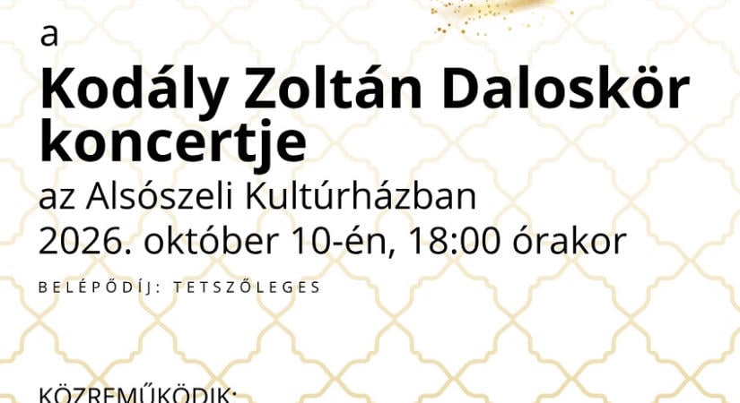 Alsószeliben ad koncertet a 70 éves galántai Kodály Zoltán Daloskör