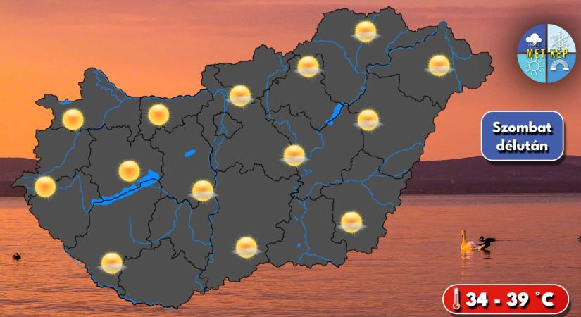 Szombaton is folytatódik a hőség