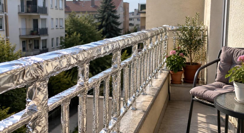 Ezért tekerik be a szlovénok és a szerbek alufóliával az erkélykorlátokat