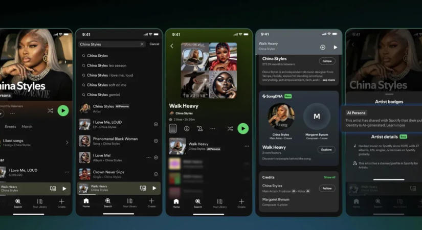 A Spotify hamarosan megjelöli az MI által generált profilokat