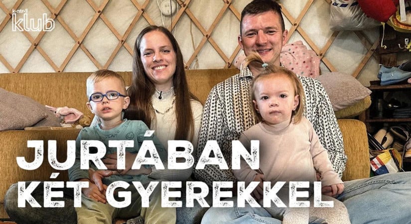 Jurtában élnek két kisgyerekkel, de még padlófűtésük is van