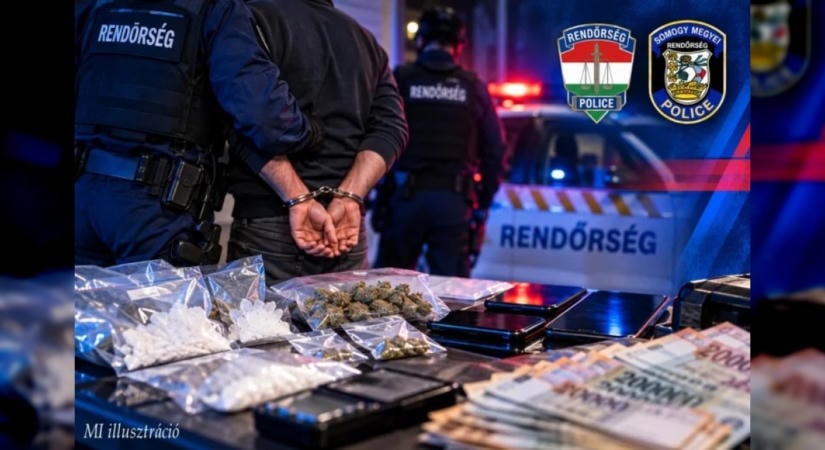 Tizenegy embert fogtak el kábítószer-kereskedelem és birtoklás miatt Siófokon és Tabon