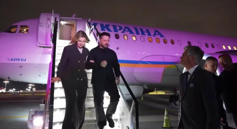Zelenszkij megérkezett az Egyesült Államokba, ahol Trumppal fog találkozni