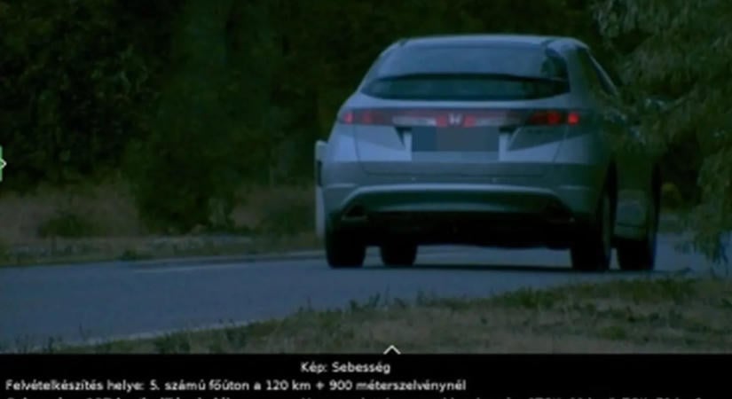 137 km/órával száguldott a Hondával országúton, a bírság sem maradt el!