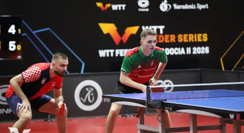 Asztalitenisz: András Csaba párosban döntőbe jutott Linzben