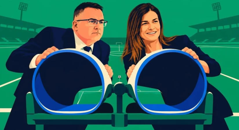 Varga Judit az ÁSZ elnökével szurkolt külföldön, miközben forr a vita