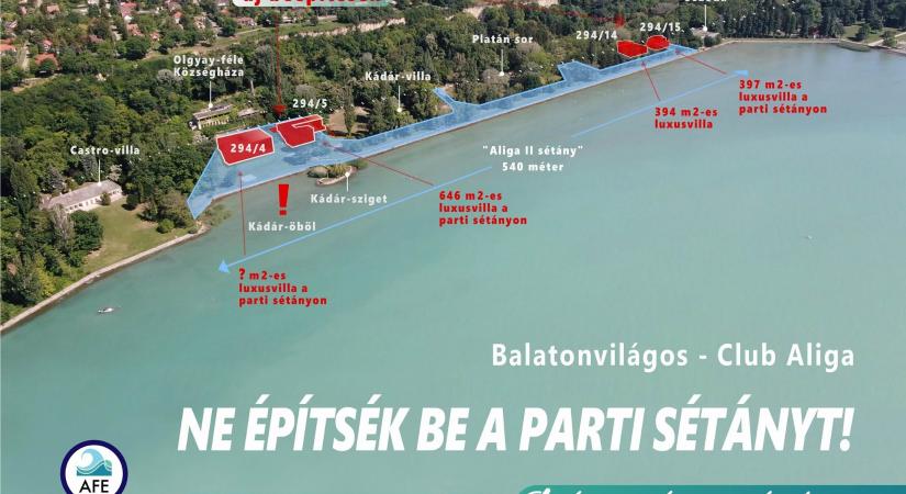 Petíció: építési moratóriumot kérnek az új főispántól Club Aligára