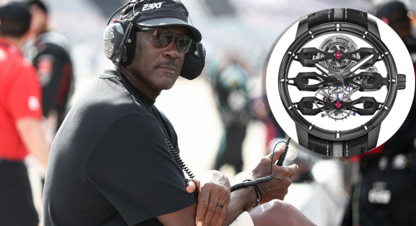 Extravagáns Girard-Perregaux-ban ment autóversenyt nézni Michael Jordan