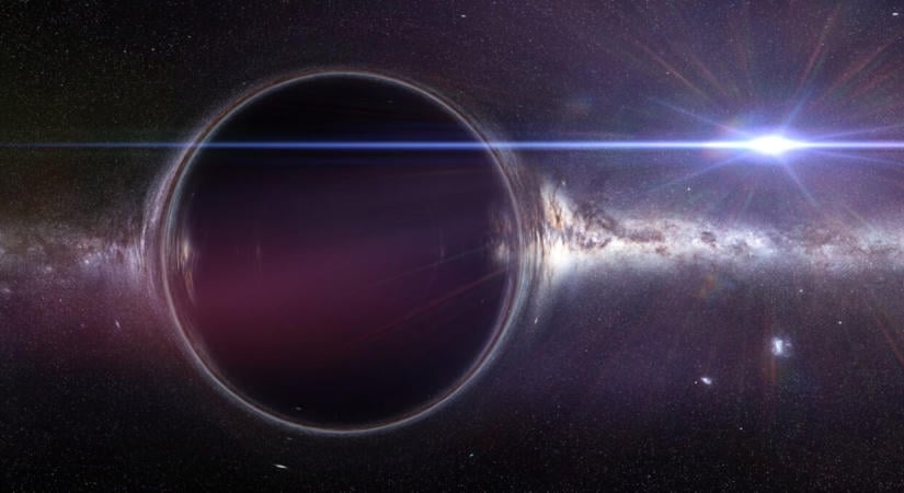 Ha egy fekete lyukba zuhannál, akkor a fekete lyuk megnövekedett tömege miatt az eseményhorizont sugara is megnőne