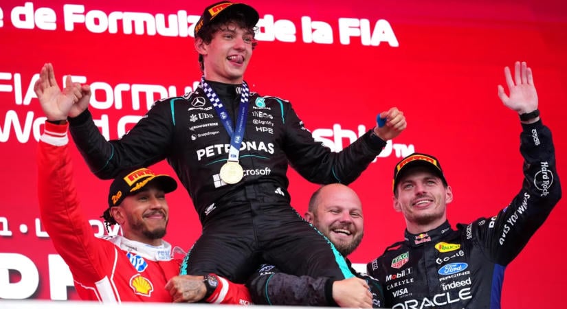 Hamilton tréfás tanáccsal látta el a leendő F1-bajnok Kimi Antonellit