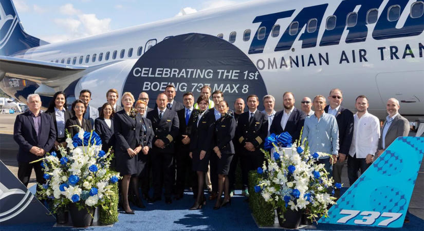 Megérkezett a Tarom első Boeing 737 MAX gépe