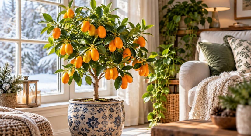 Narancssárga gyümölcs egész télen a nappaliban: a kumquat a lakásban is megtartja a termését, ha elég fényt kap