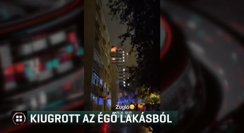 A 15. emeleten borult lángokba egy lakás Zuglóban
