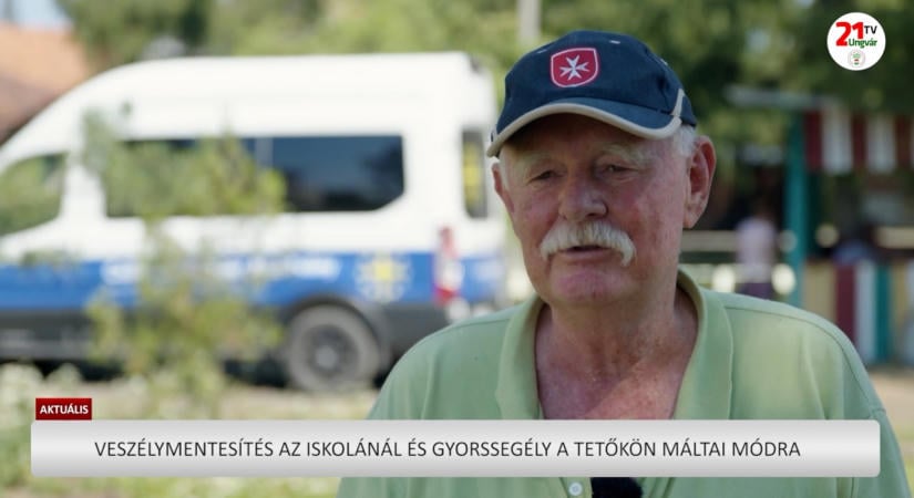 Aktuális (2026.08.05) - Veszélymentesítés az iskolánál és gyorssegély a tetőkön máltai módra (videó)