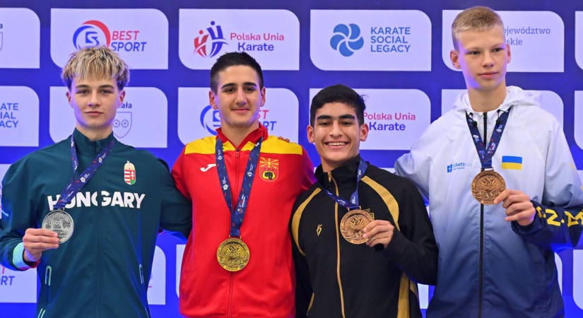 Bagi Ádám világbajnoki ezüstérmet nyert a lengyelországi karate vb-n